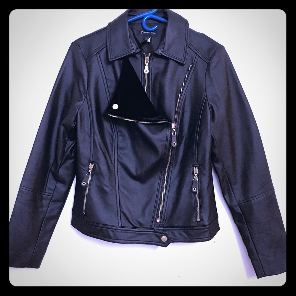 Woman leather jacket wore  just once.